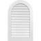 Ekena Millwork Round Top Surface Mount PVC Gable Vent: Non-Functional, w/ 3-1/2"W x 1"P Standard Frame, 26"W x 42"H GVPRT26X4201SN - alternate 1